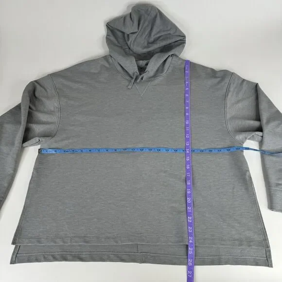 Nike Yoga Dri Fit hoodie hooded sweatshirt gray Pull-over DM7033-073 - Picture 7 of 14